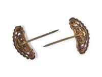 A Pair of Chinese Kingfisher Feather and Metal "Floral" Hair Pins, 19th Century 清晚期 點翠髮簪一對