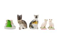 Five Porcelain Animalier Figures