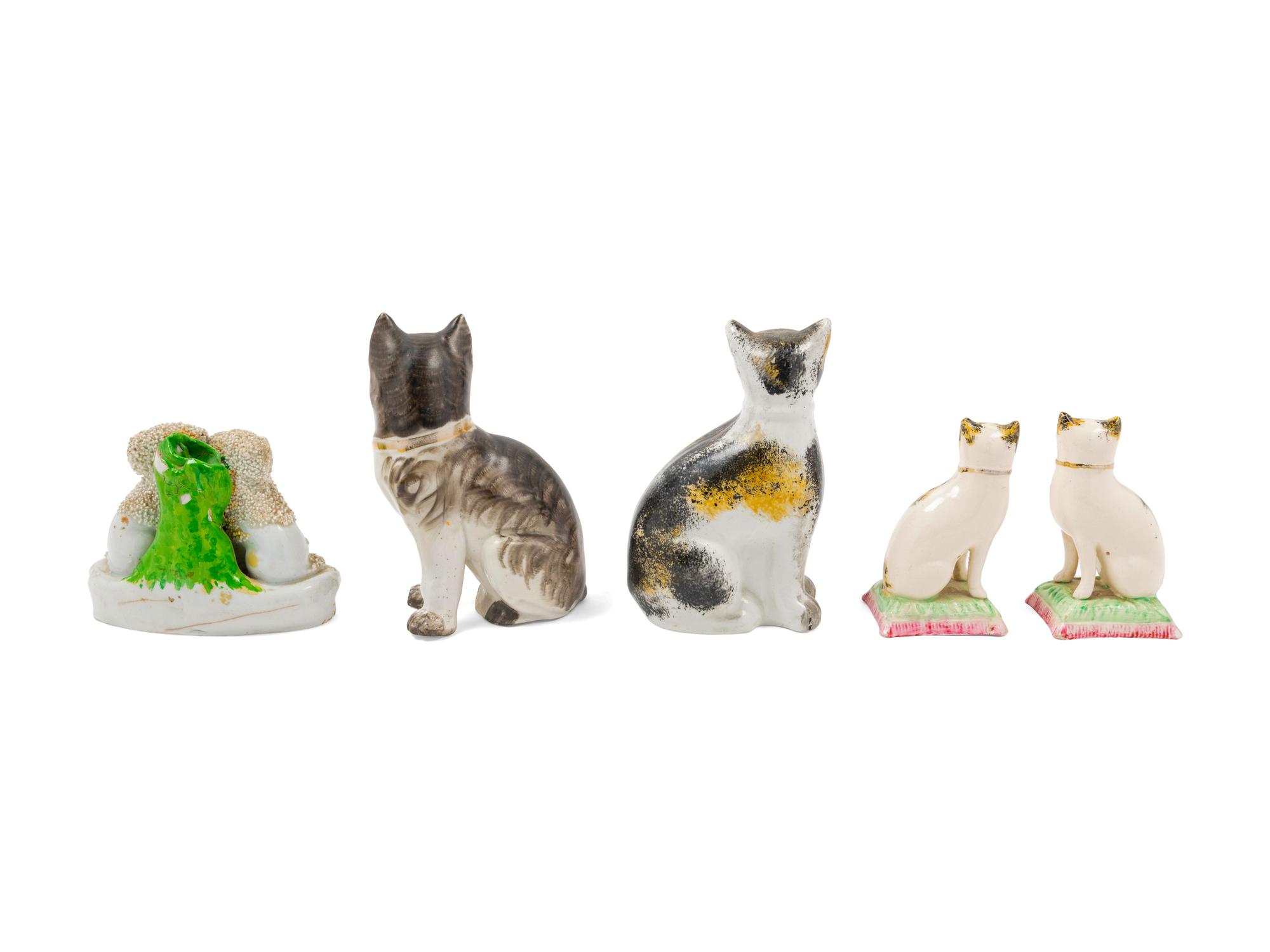 Five Porcelain Animalier Figures