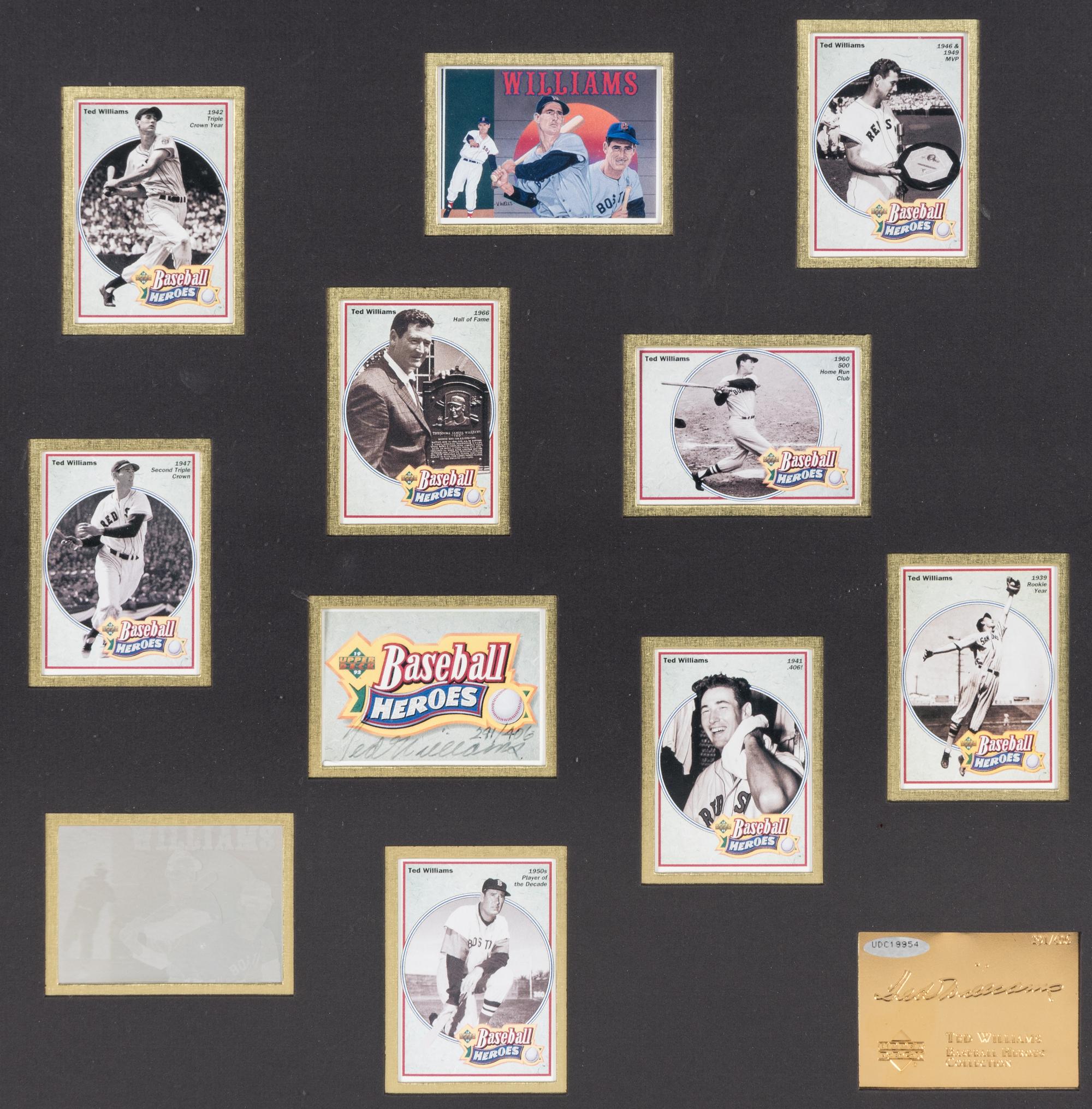 A 1992 Ted Williams Upper Deck Baseball Heroes Signed Display (Upper Deck Authenticated),