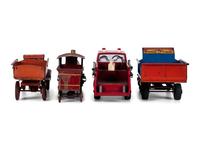 Three Pressed Steel and Tin Truck Toys
