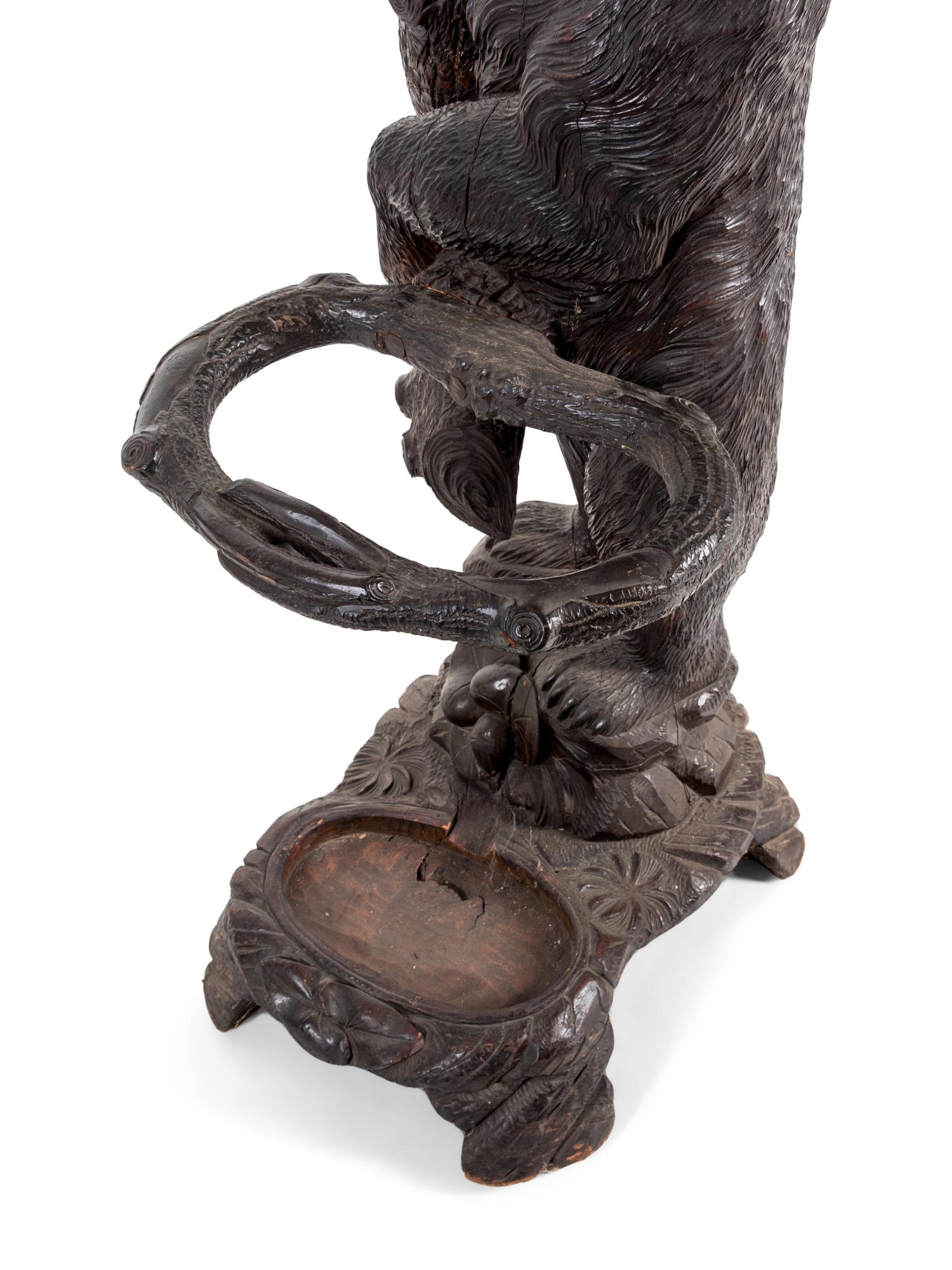 A Black Forest Carved Hall Tree
