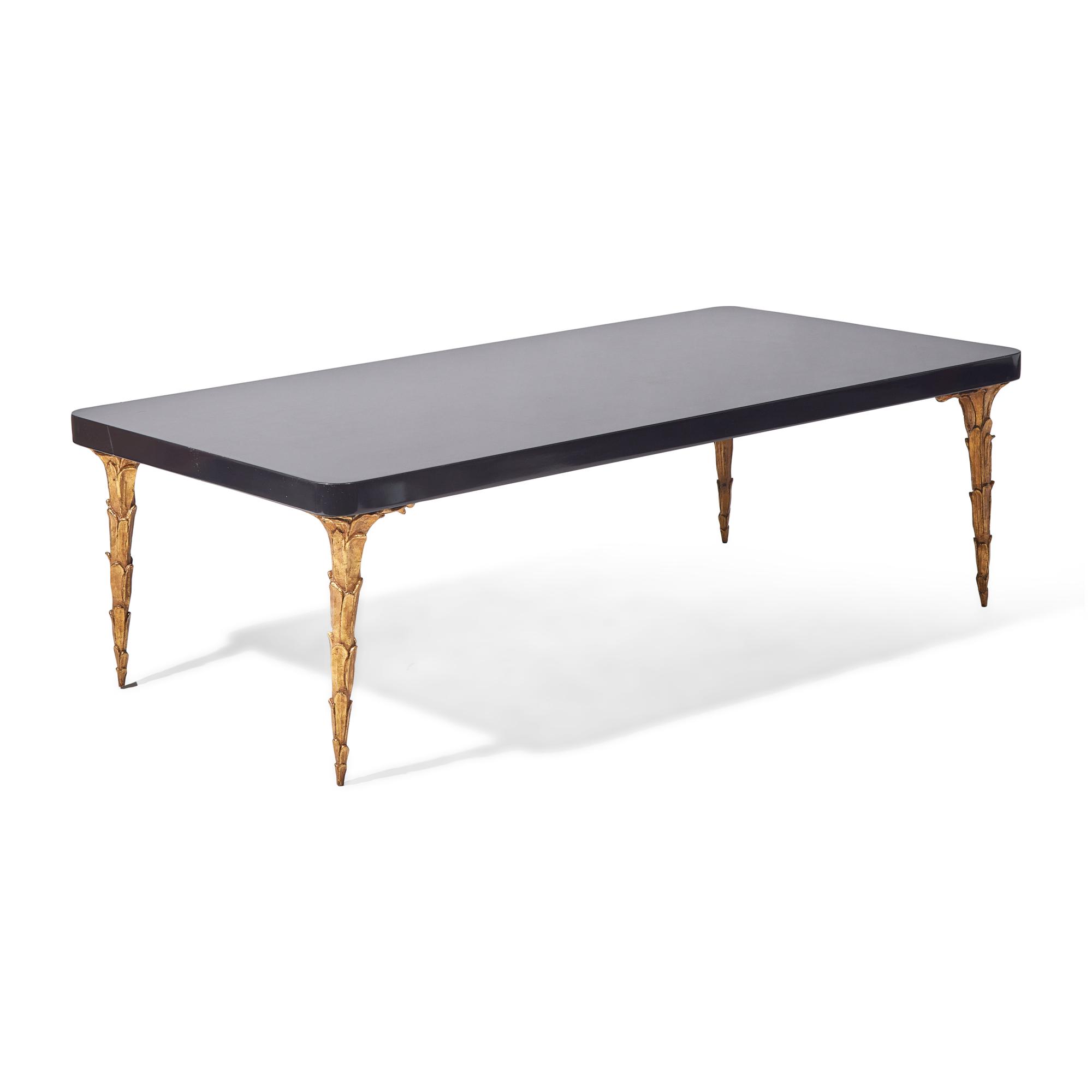 A Black Lacquer and Gilt Bronze Coffee Table