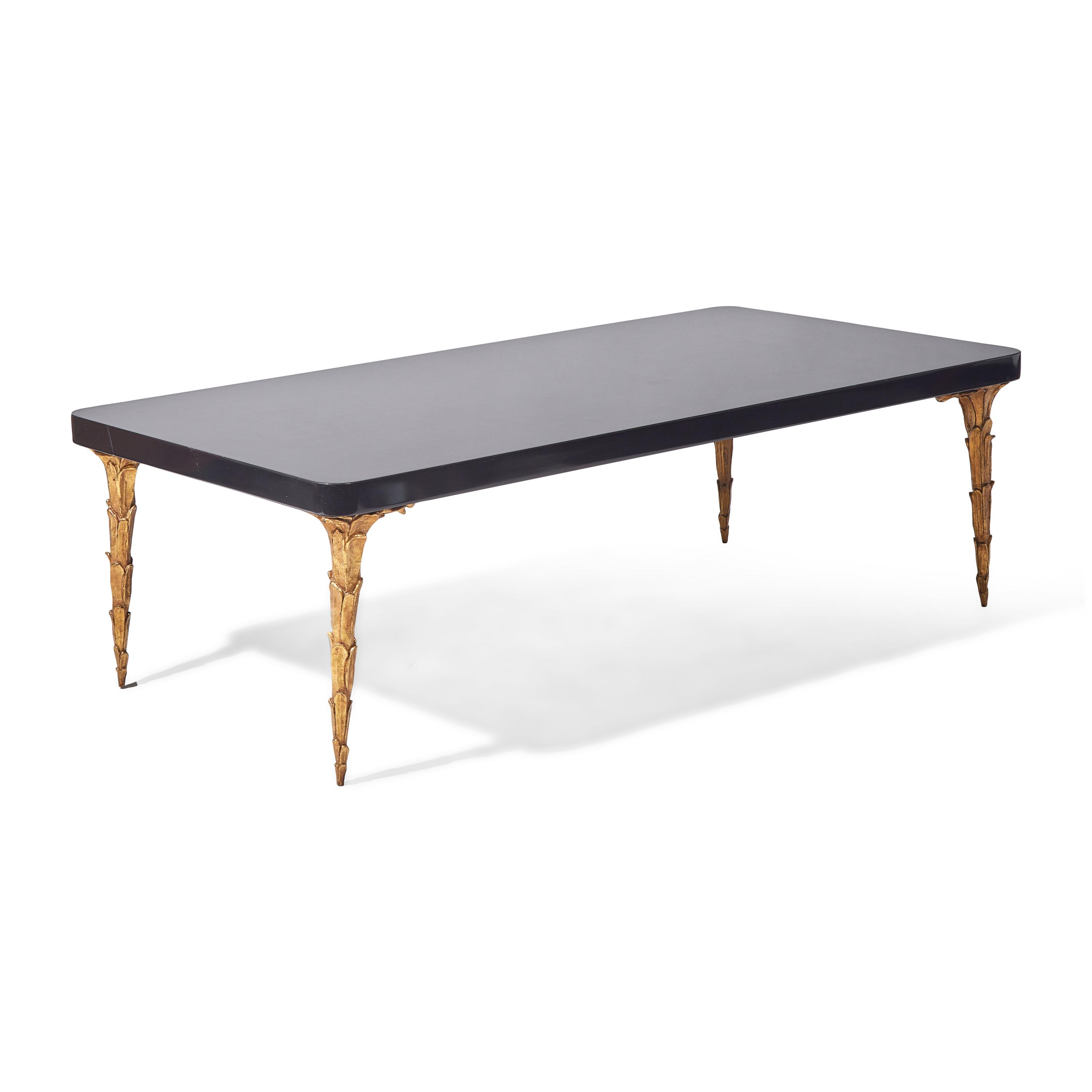 A Black Lacquer and Gilt Bronze Coffee Table