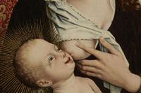 Master of the Embroidered Foliage (Netherlandish, active Brussels, late 15th Century) — Nursing Madonna