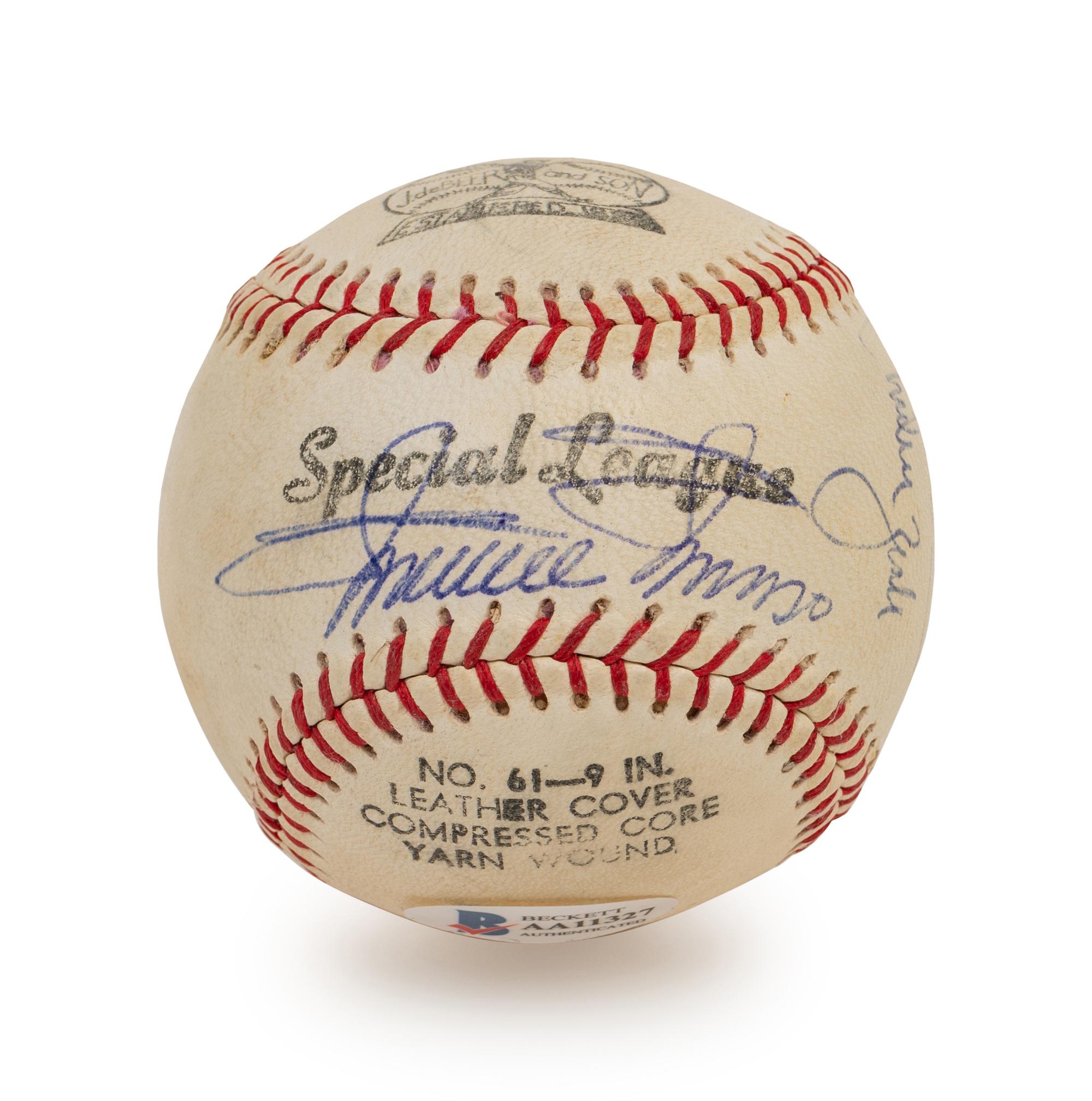 A Group of Hall of Fame Baseball Owner Bill Veeck Signed Autograph Items (BAS Beckett Authentication Services Certified),
