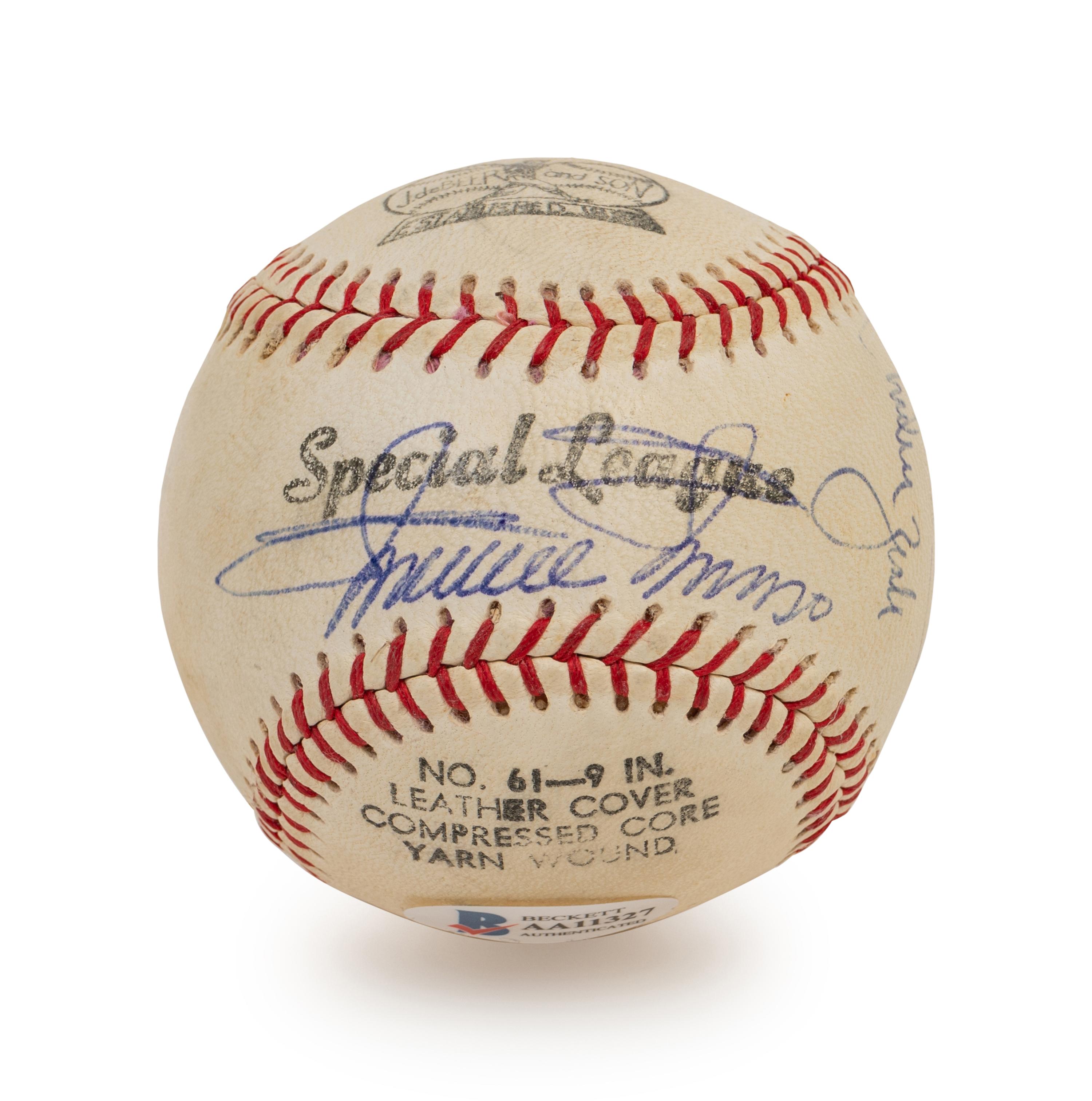 A Group of Hall of Fame Baseball Owner Bill Veeck Signed Autograph Items (BAS Beckett Authentication Services Certified),