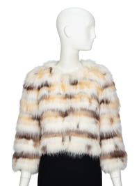 CARMEN MARC VALVO, GOLDEN CROSS FOX FUR JACKET - UNSOLD, FOR TAG SALE