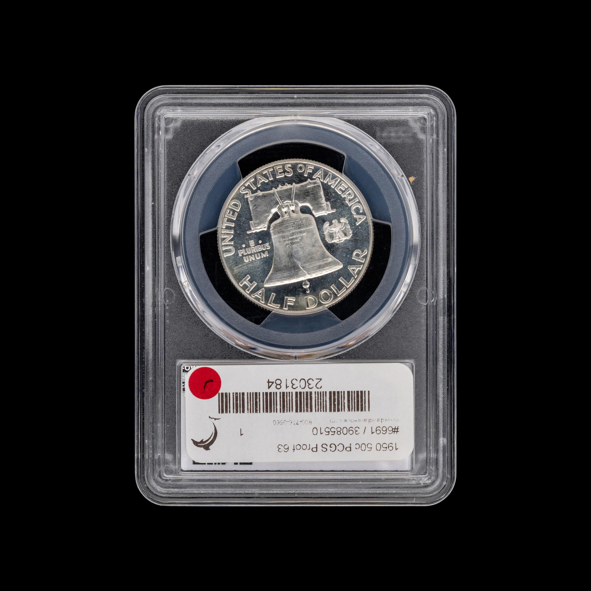 A 1950 Benjamin Franklin 50c Proof Coin (PCGS PR63)