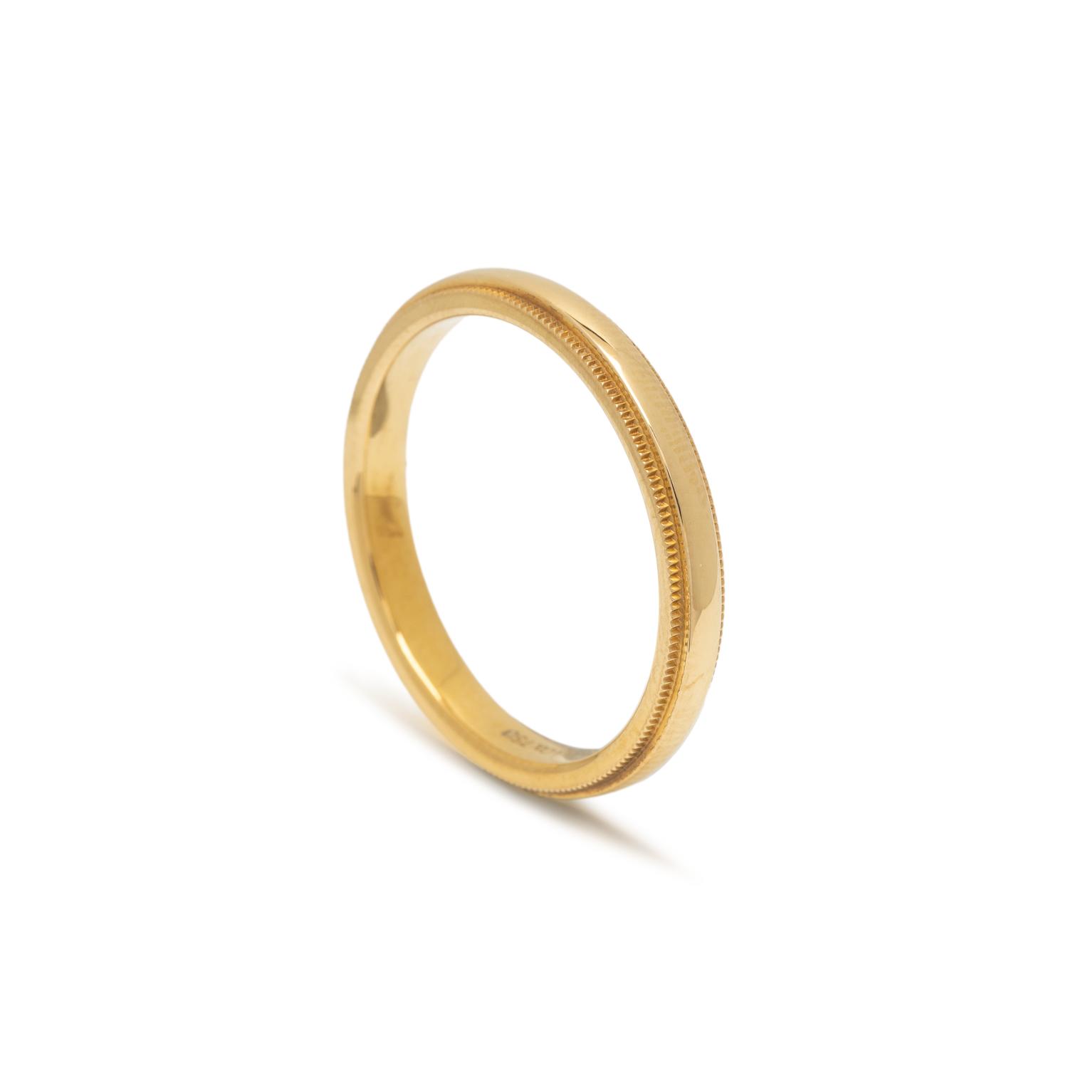 TIFFANY & CO., YELLOW GOLD BAND RING