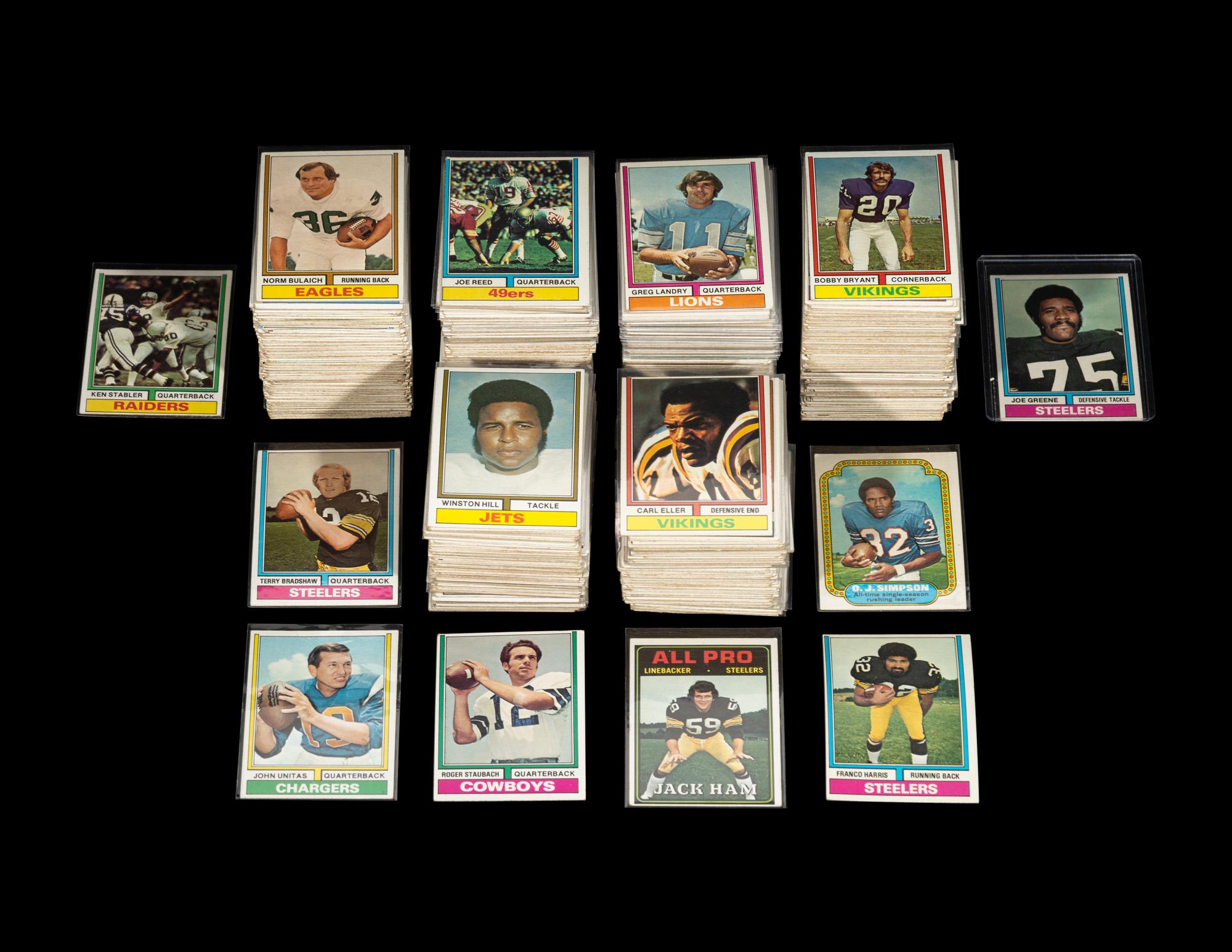 A Complete Set of 1974 Topps Football Cards (528/528)
