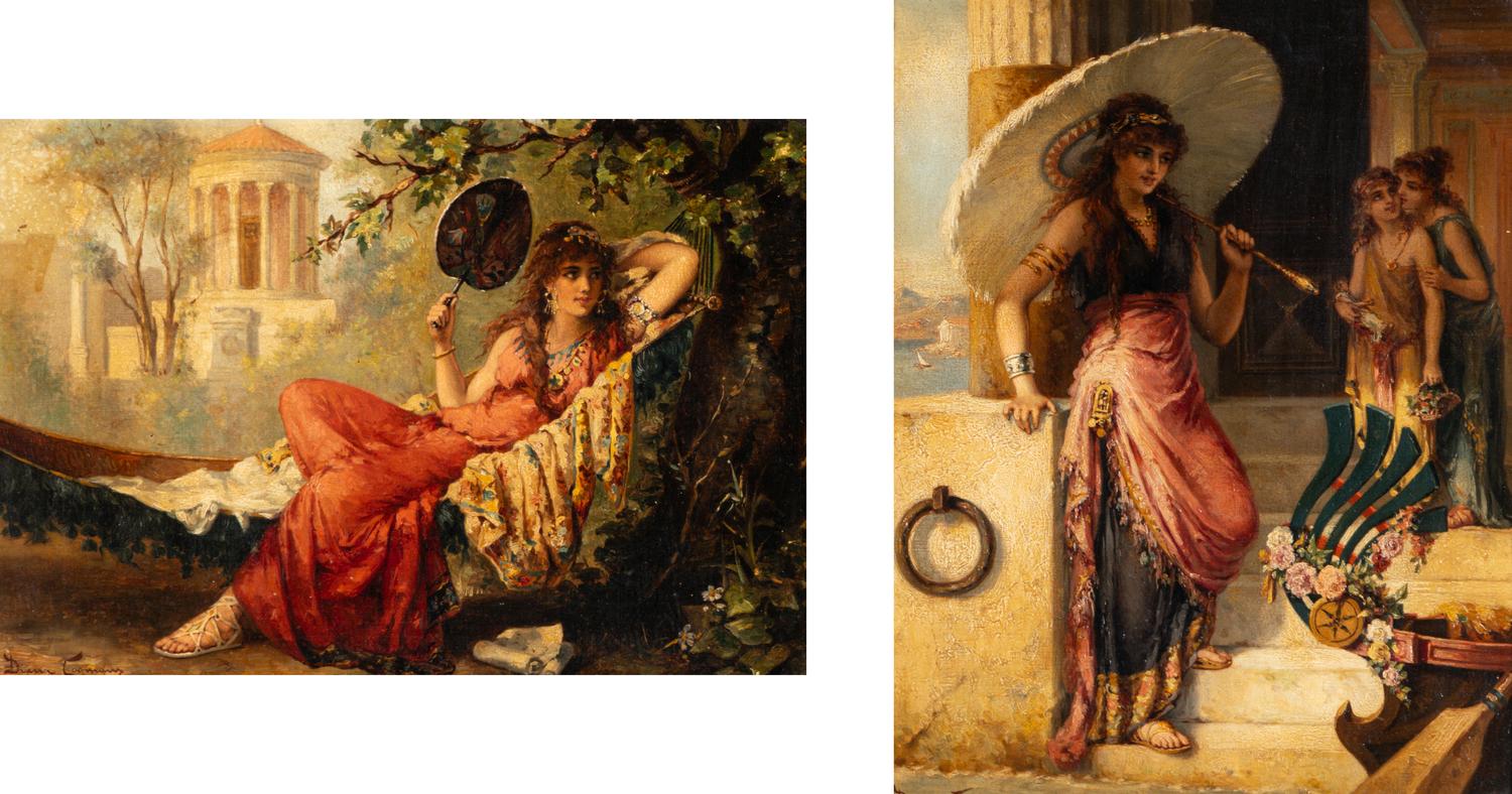 Ladies in Repose (a pair)