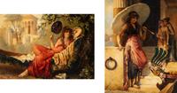 Ladies in Repose (a pair)