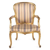 A George III Giltwood Fauteuil