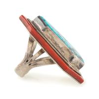 Mosaic Inlay Ring, with Morenci Turquoise