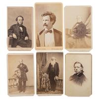 [CIVIL WAR]. CDV album featuring important military figures, politicians, clergymen, writers, and other prominent personalities of the era.