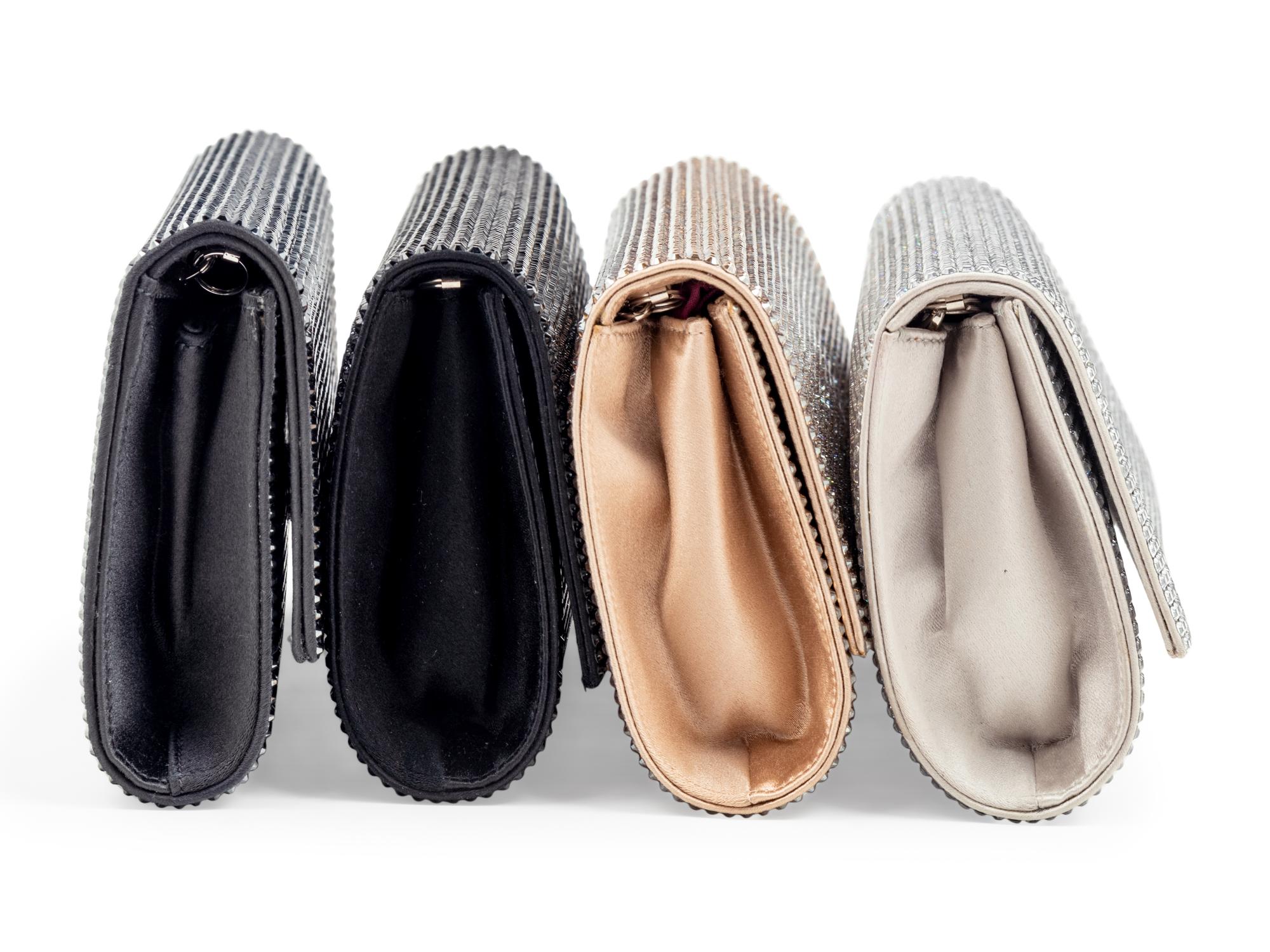 Four Judith Leiber Ritz Fizz Crystal Clutch Bags