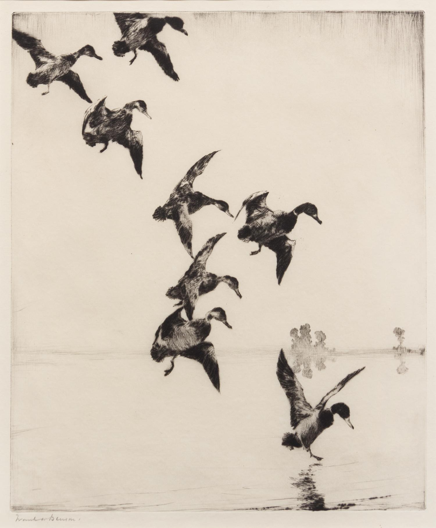 Frank Weston Benson, (American, 1862–1951), Mallards at Evening, 1927