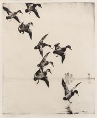 Frank Weston Benson, (American, 1862–1951), Mallards at Evening, 1927