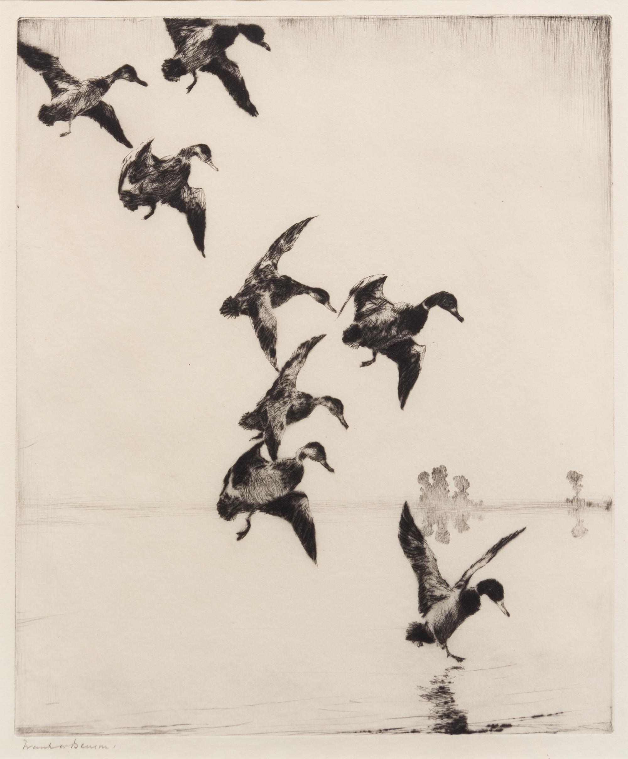 Frank Weston Benson, (American, 1862–1951), Mallards at Evening, 1927
