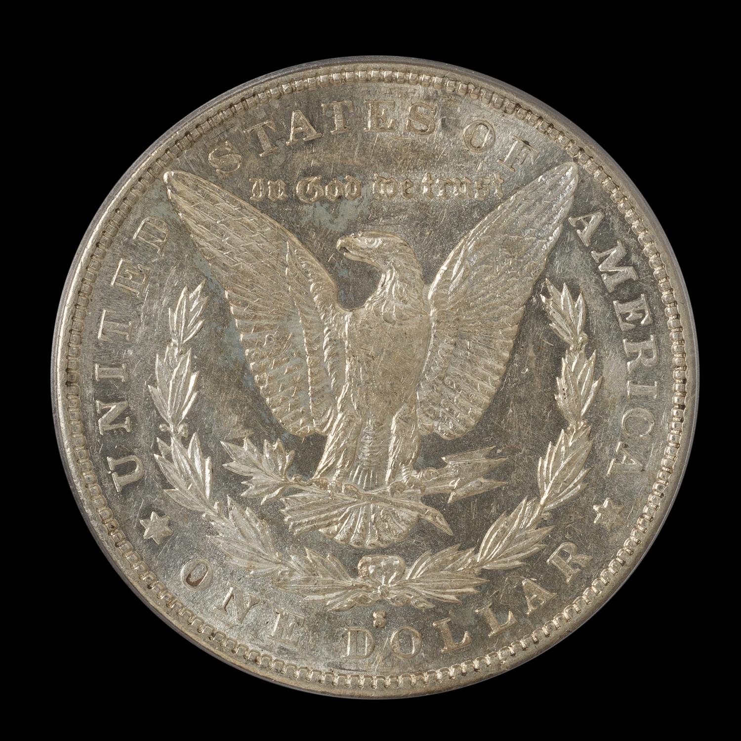 A United States 1888-S Morgan Silver Dollar Coin