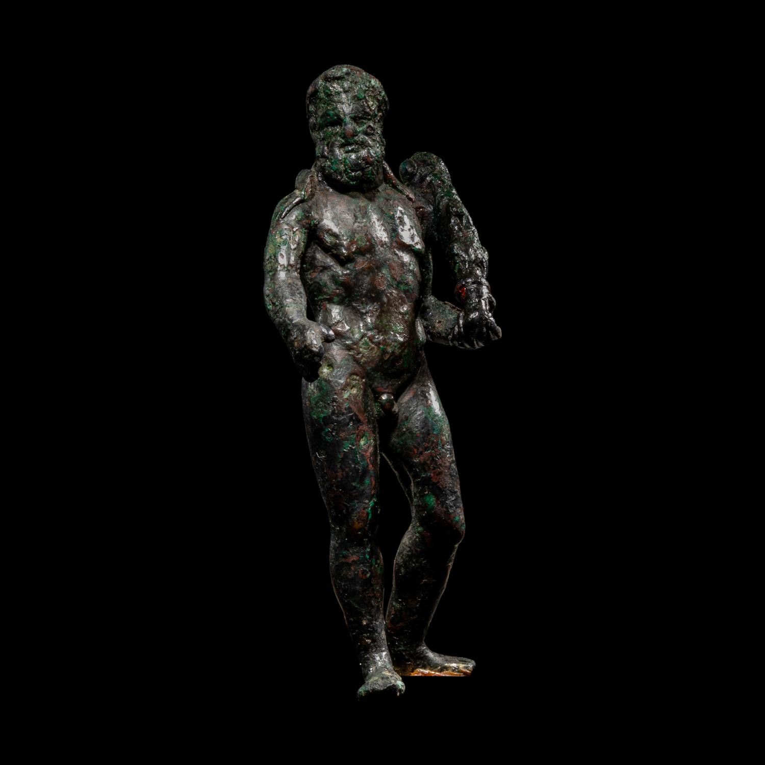 A Roman Bronze Statuette of Hercules