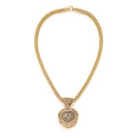 PETRIFIED SAND DOLLAR AND OPAL NECKLACE