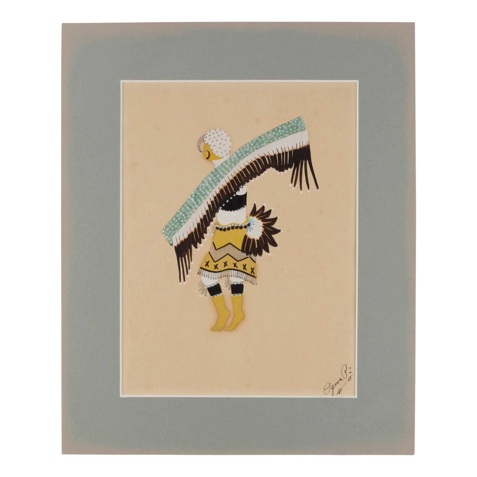 Abel Sanchez, Oqwa Pi (San Ildefonso, 1899-1971) — Eagle Dancer