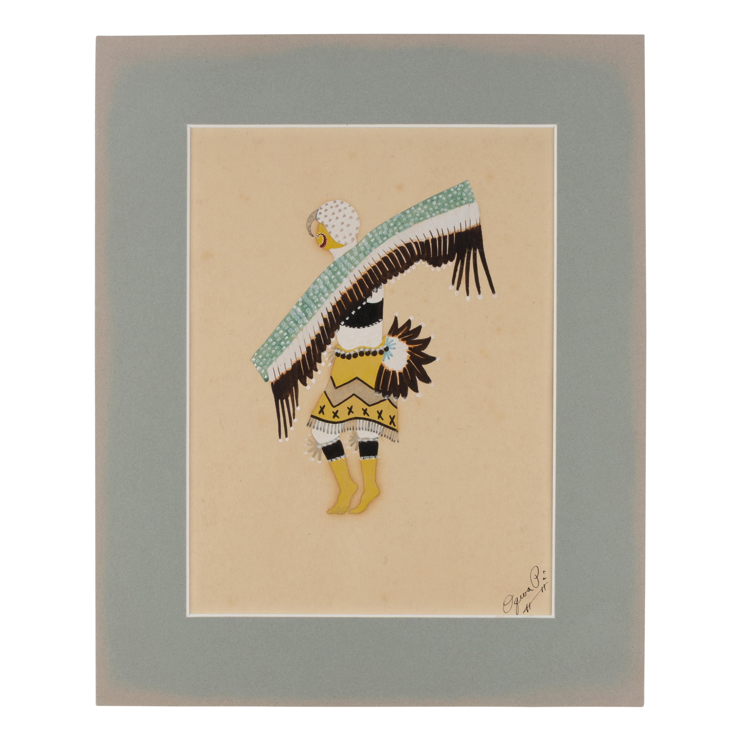 Abel Sanchez, Oqwa Pi (San Ildefonso, 1899-1971) — Eagle Dancer