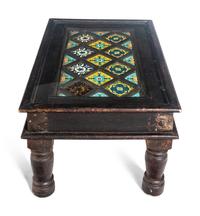 A Moroccan Tile-Inset Low Table