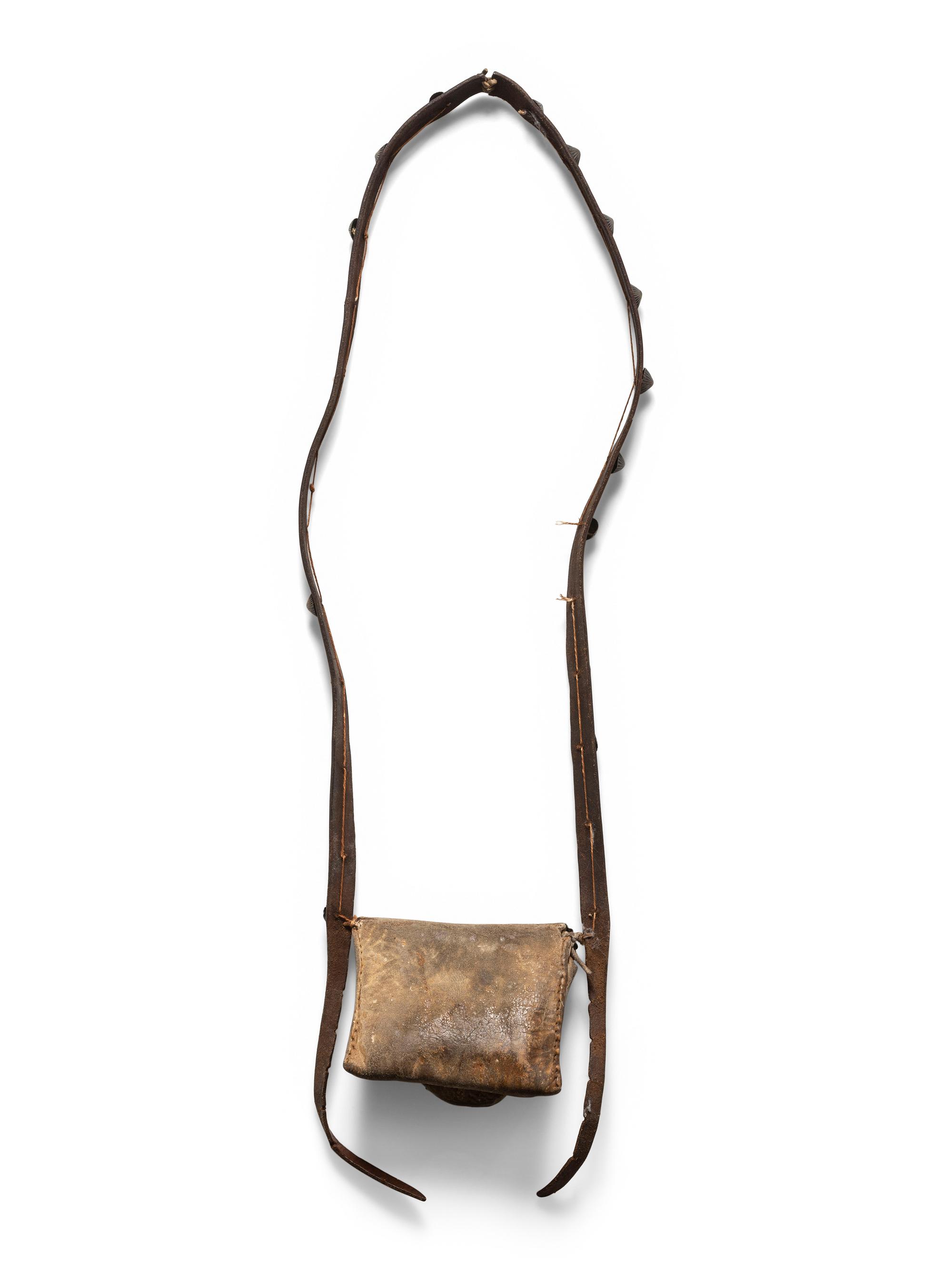 Navajo Buffalo Hide Bandolier Bag