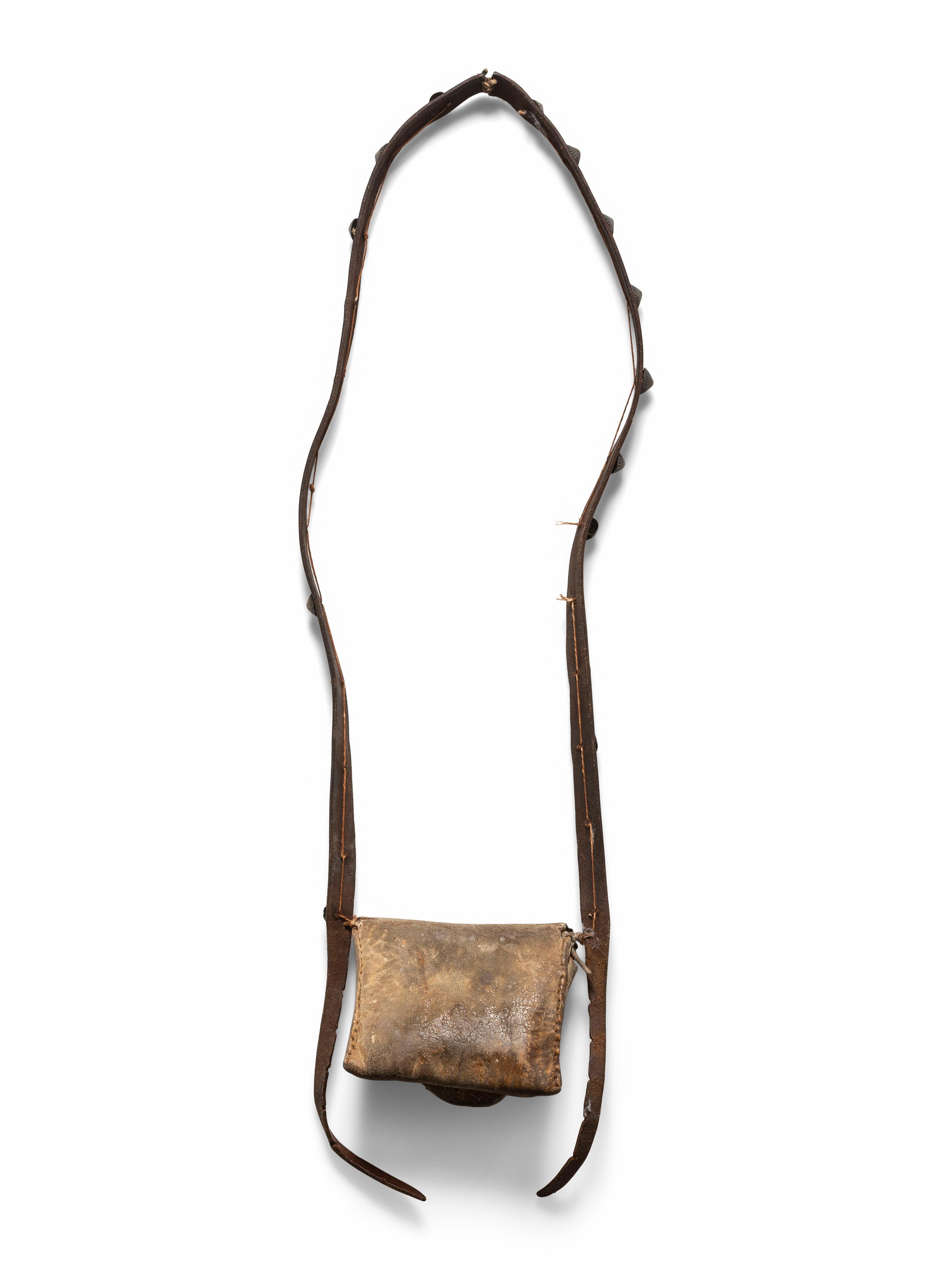 Navajo Buffalo Hide Bandolier Bag