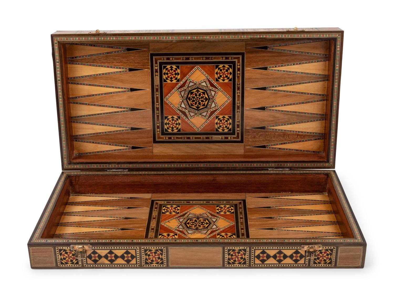 Three Syrian Mosaic Marquetry Game Boards
