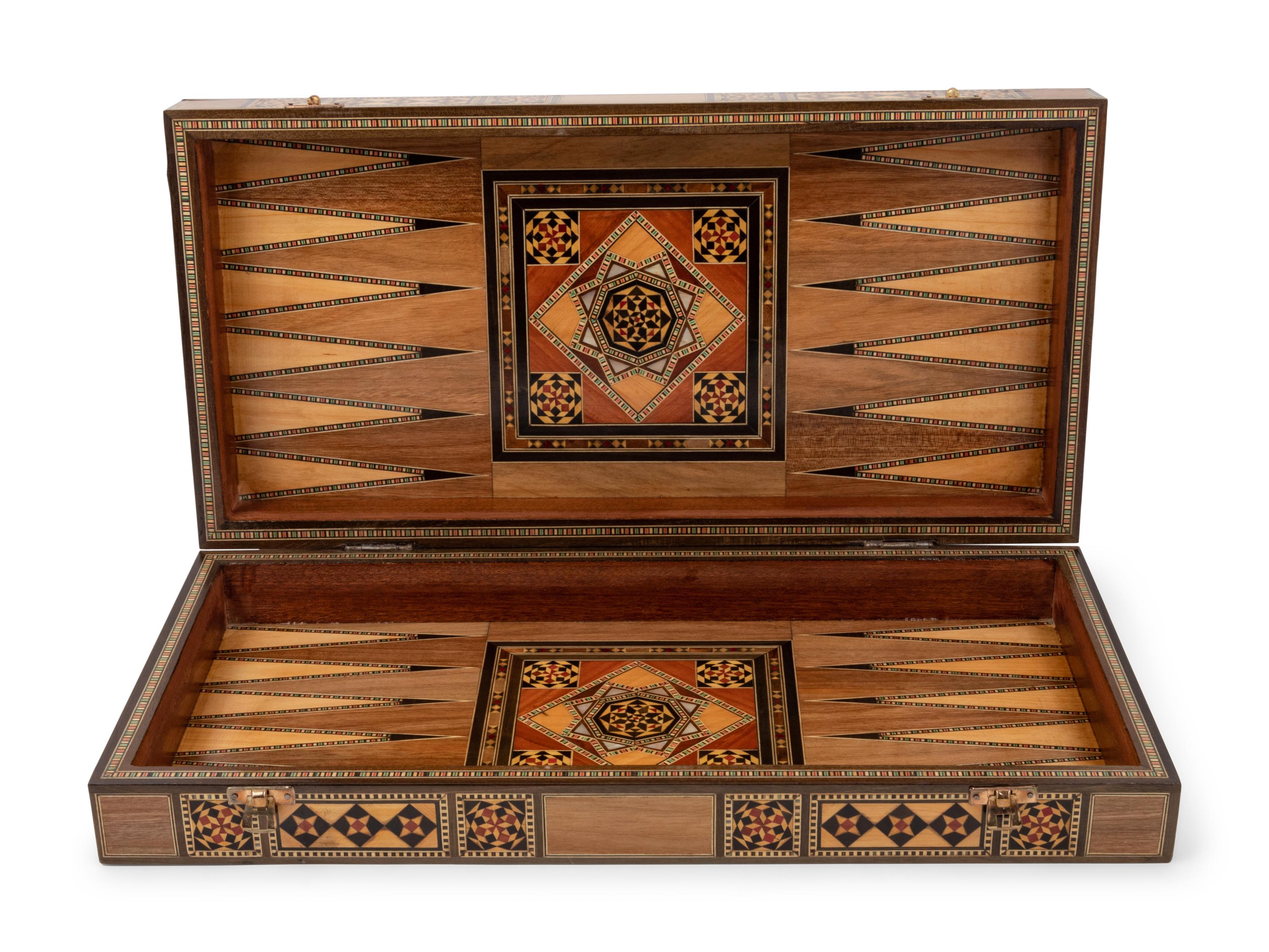 Three Syrian Mosaic Marquetry Game Boards