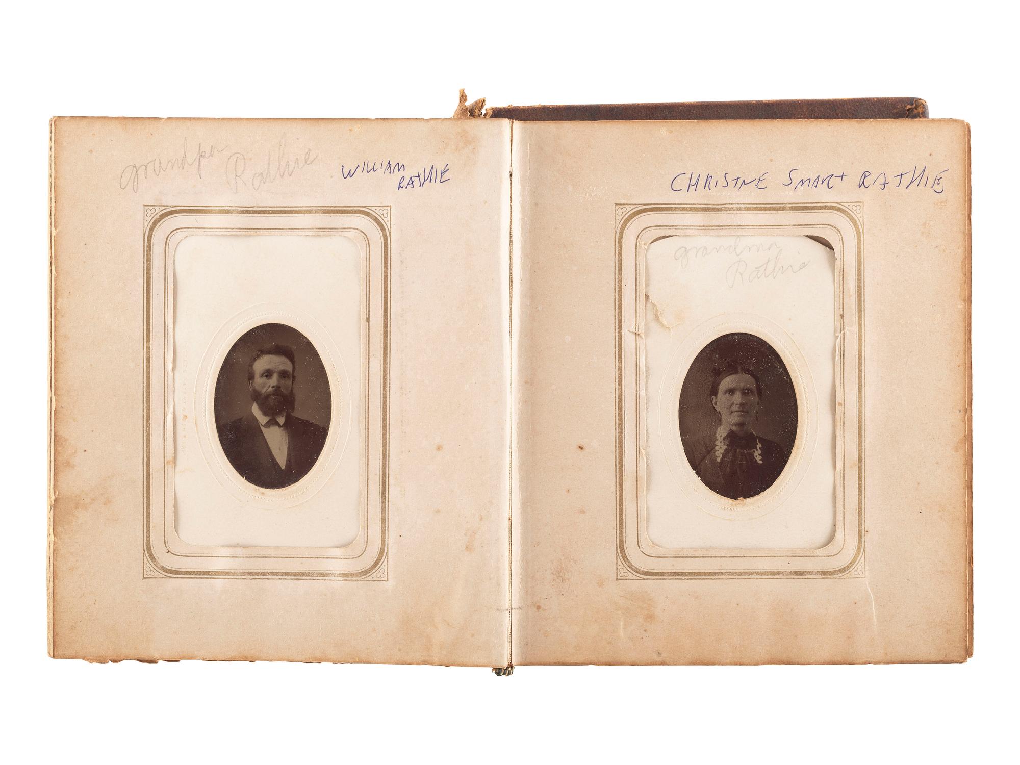 [EARLY PHOTOGRAPHY]. A collection of over 200 19th century photographs, incl. tintype of Indian Wars-era soldier.