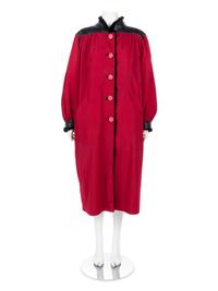 Two Designer Coats; One Yves Saint Laurent, One Pauline Trigère,