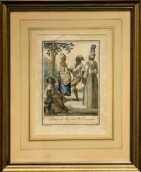 A Framed Bookplate Engraving Framed: 13 x 10 1/2 inches.