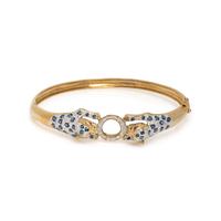 SAPPHIRE AND DIAMOND PANTHER BRACELET