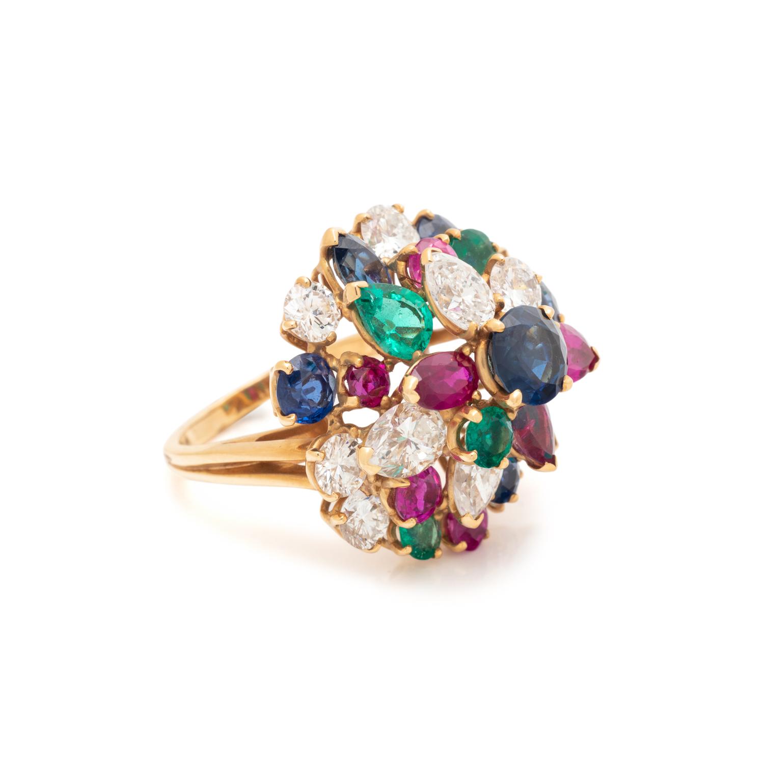 DIAMOND AND MULTIGEM CLUSTER RING