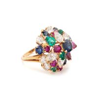 DIAMOND AND MULTIGEM CLUSTER RING