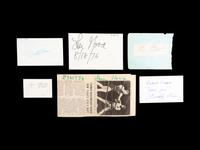 A Group of Joe Louis Challenger Signed Autographs including Max Baer and Jack Sharkey,