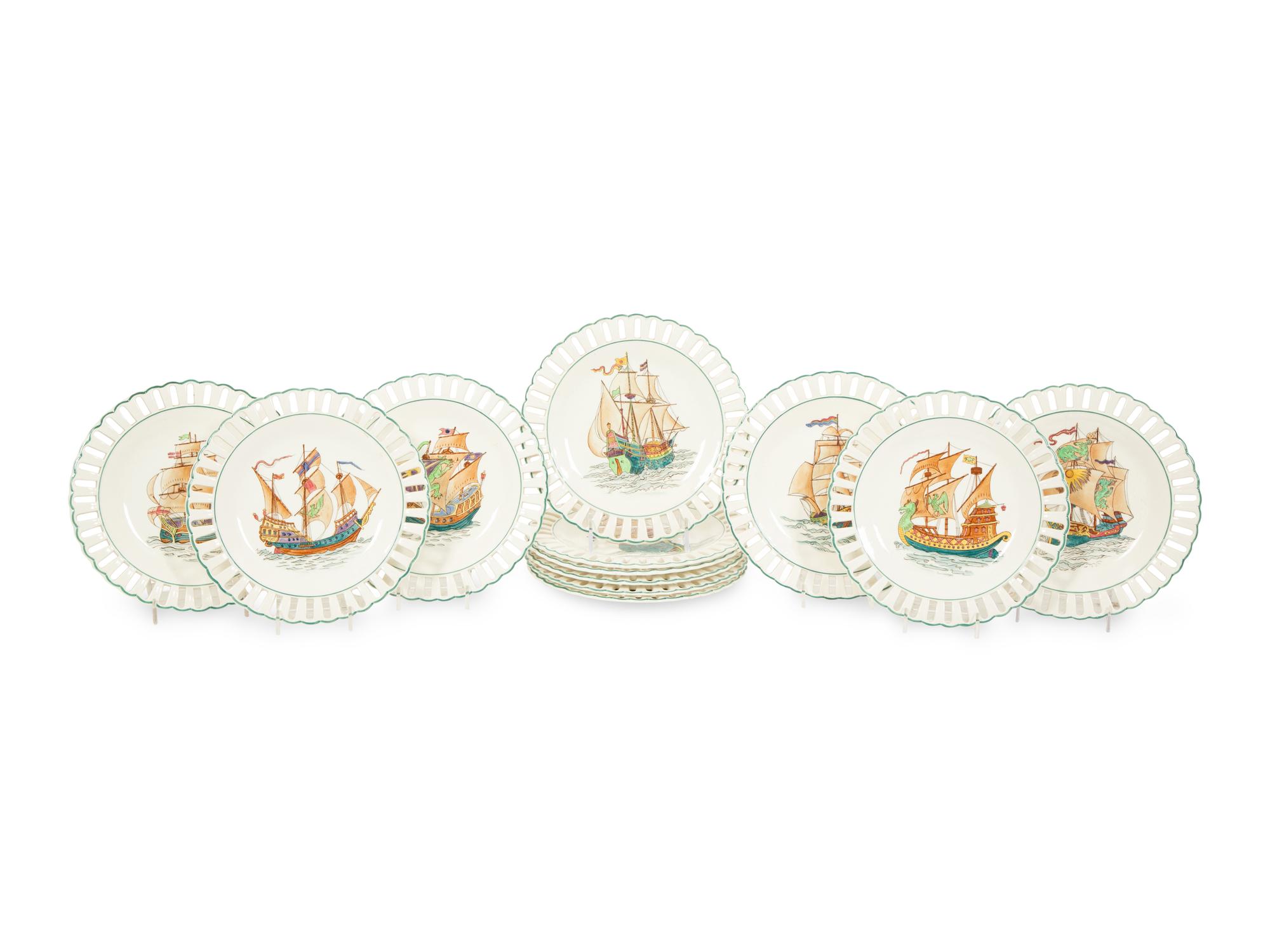 A Set of Twelve Wedgwood Dessert Plates