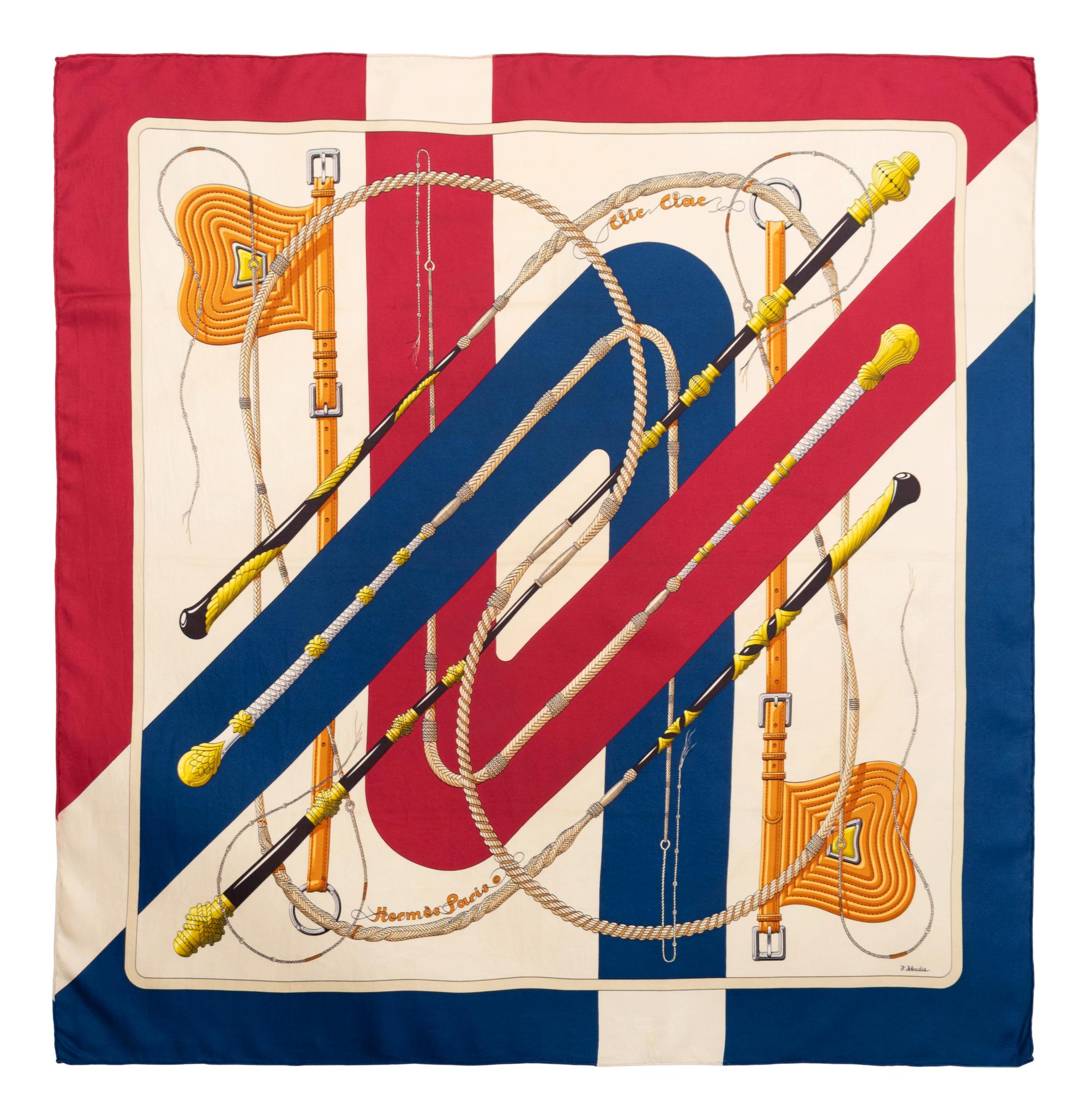 Three Hermès 90cm Silk Scarves