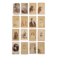 [Early Photography] Group of 56 Carte de Visites and Cabinet cards of 19th Century Performers incl. Lind, Mitchell, Keene