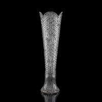 A Rare and Unusually Large Brilliant-Period Cut Glass Vase, Attributed to Dorflinger