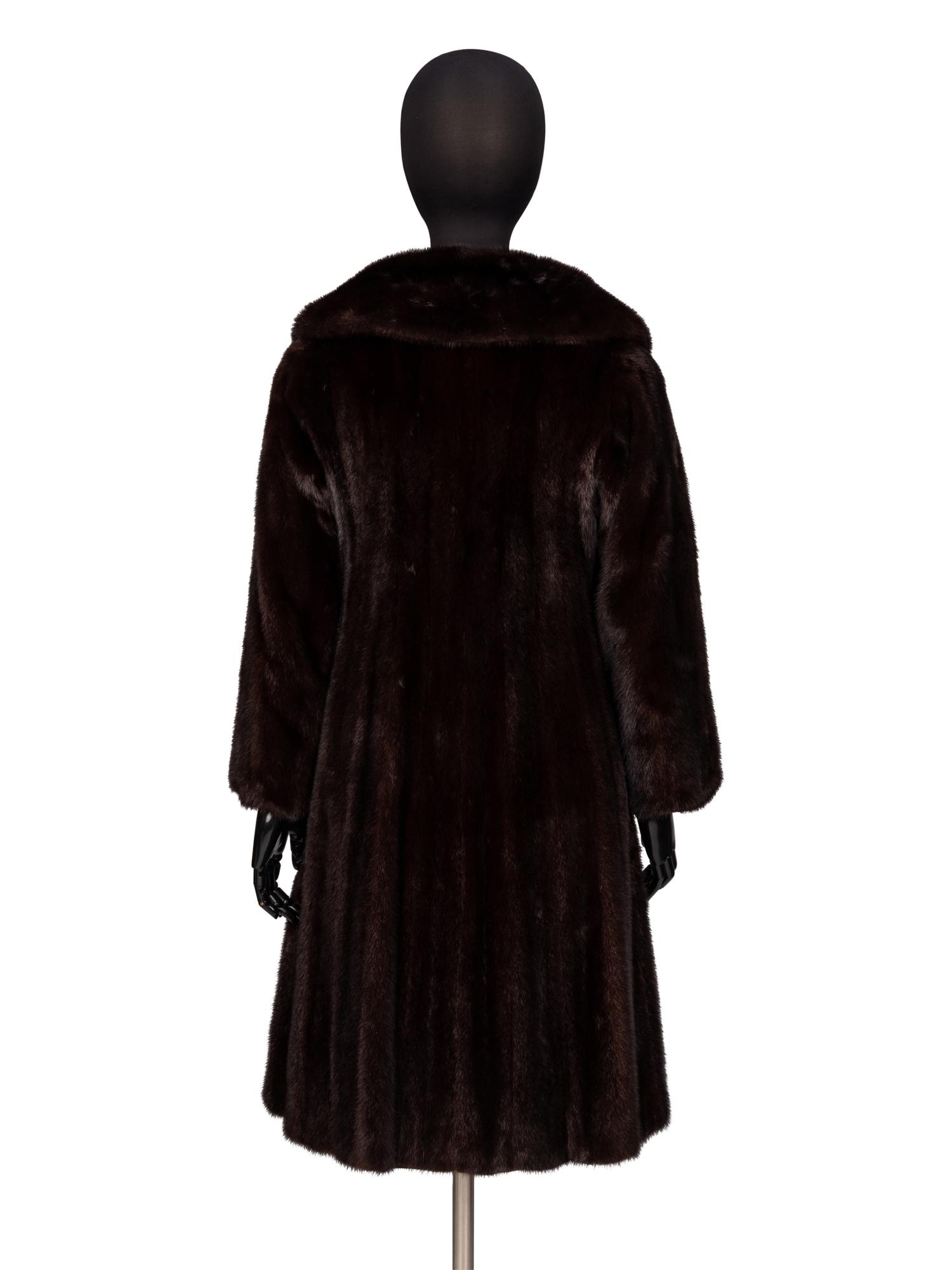 GALANOS, RANCH MINK FUR COAT