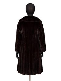 GALANOS, RANCH MINK FUR COAT