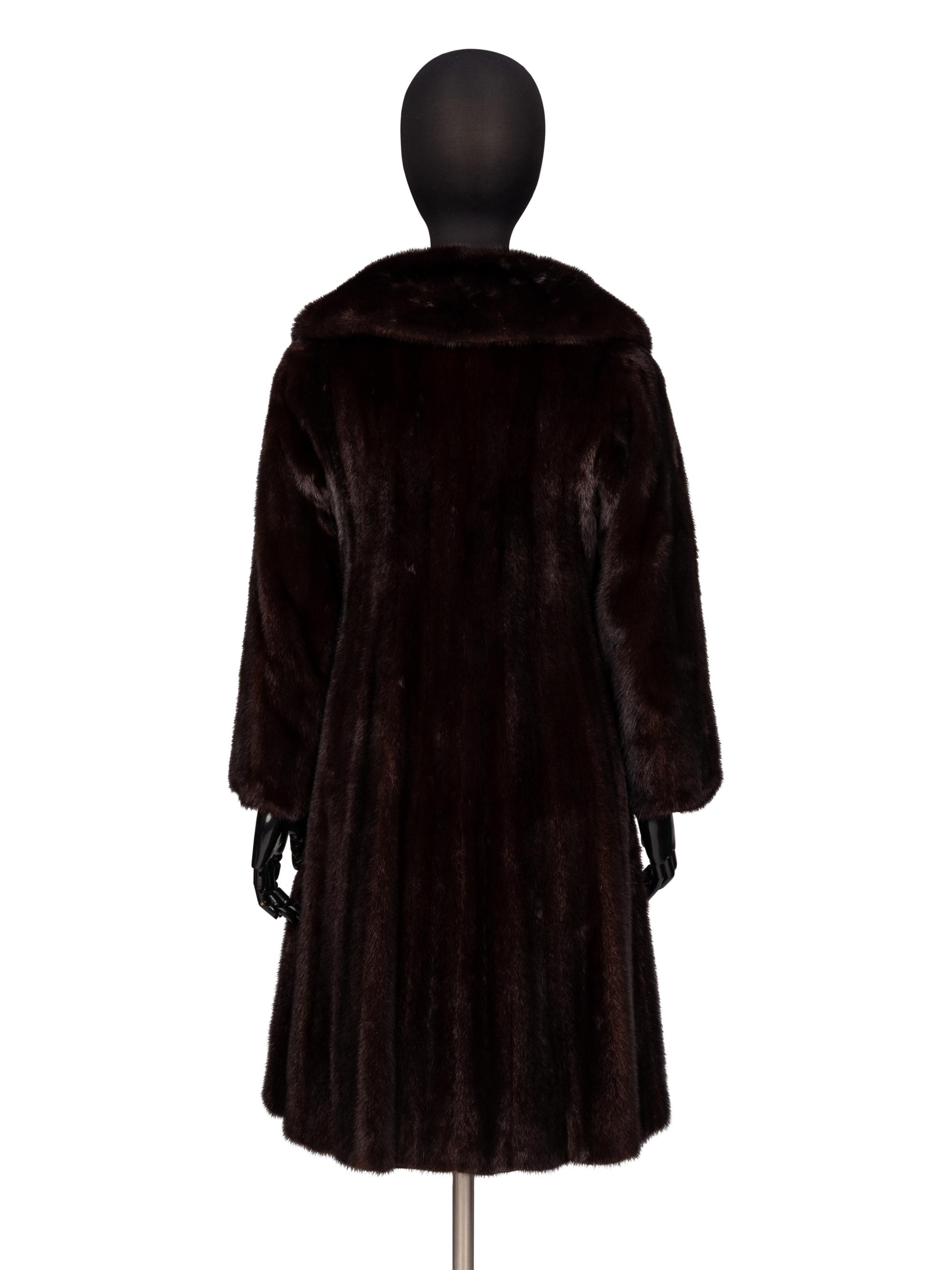 GALANOS, RANCH MINK FUR COAT