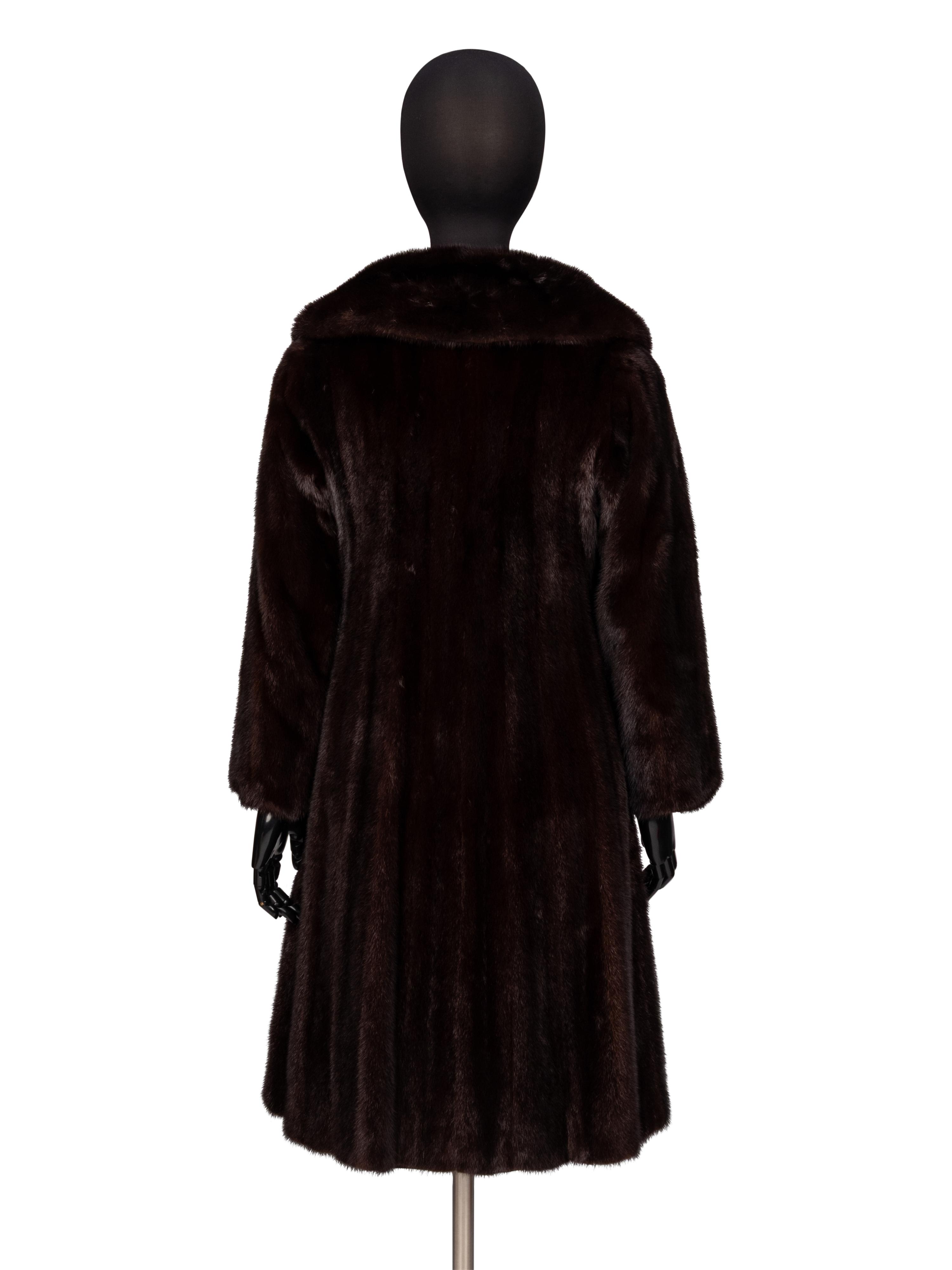 GALANOS, RANCH MINK FUR COAT