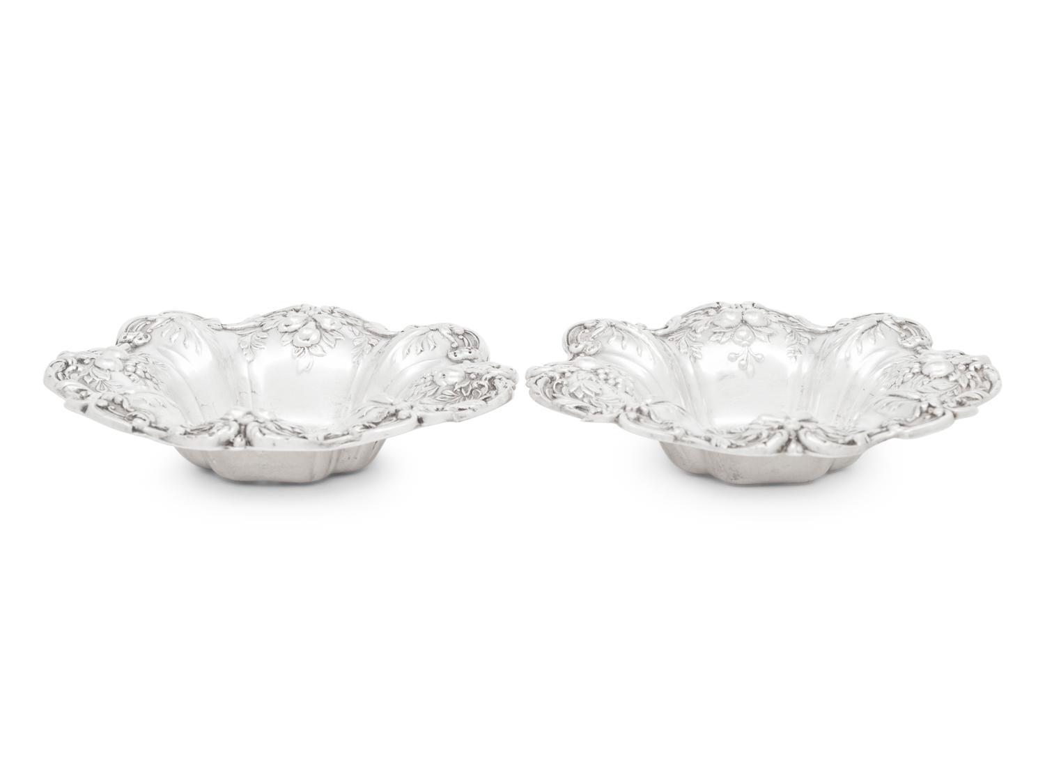 A Pair of American Silver Francis I Nut Dishes